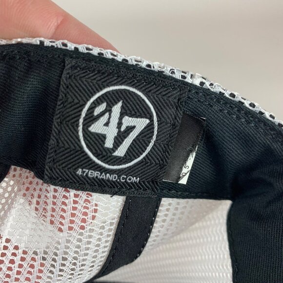 Los Angeles Kings NHL Black White 47 Brand Snapback Trucker Hat - Picture 6 of 6